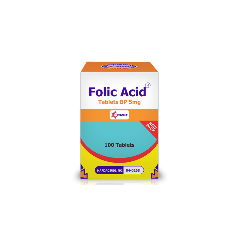 Emzor Folic Acid 5mg