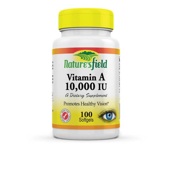 Nature's Field Vitamin A 10,000 I.U (100 Tablets)